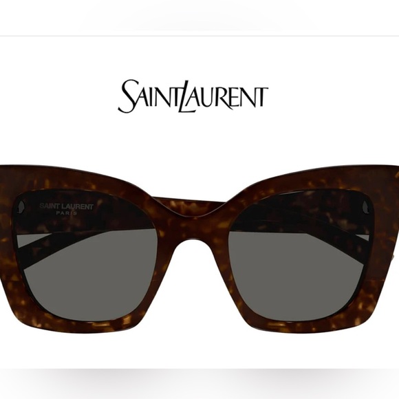 SAINT LAURENT 552 008 Havanah New Wave Tortoise Shell Sunglasses New Authentic - Picture 1 of 8
